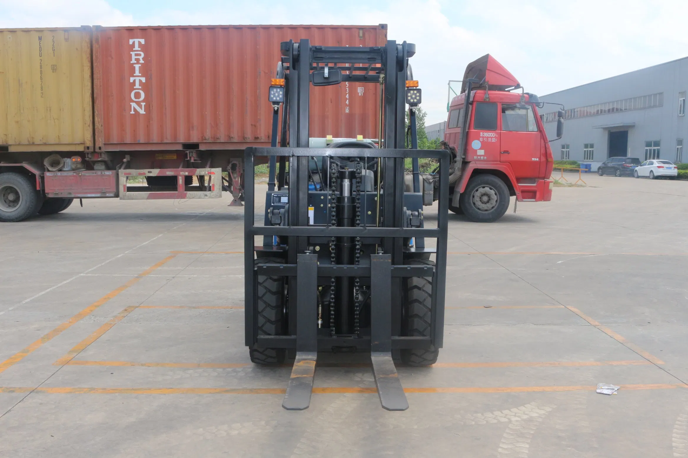 2.5 Ton 3ton Vmax LPG Gas Forklift with 3-Stage AC Motor Pallet Truck New Condition for Construction Industries