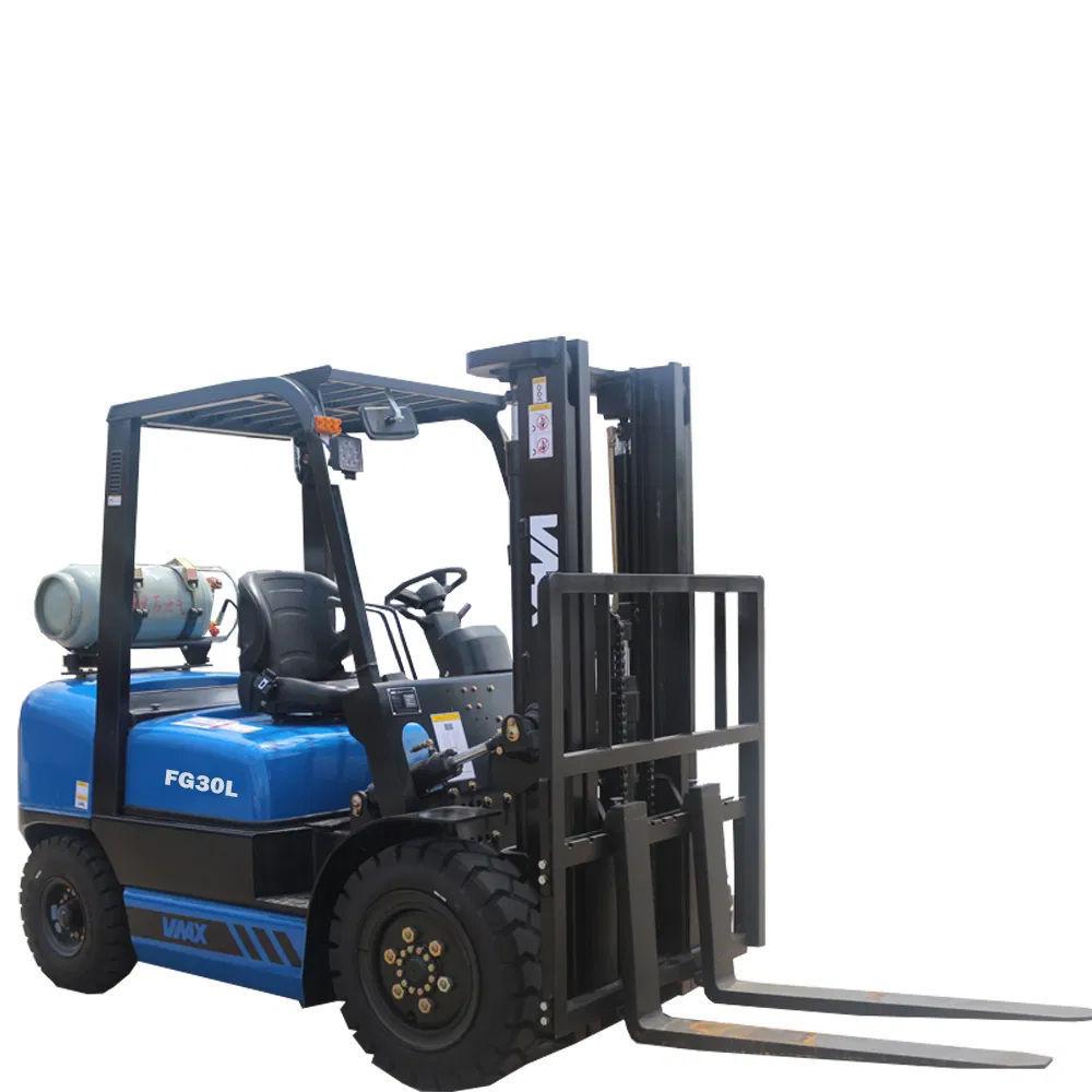 2.5 Ton 3ton Vmax LPG Gas Forklift with 3-Stage AC Motor Pallet Truck New Condition for Construction Industries