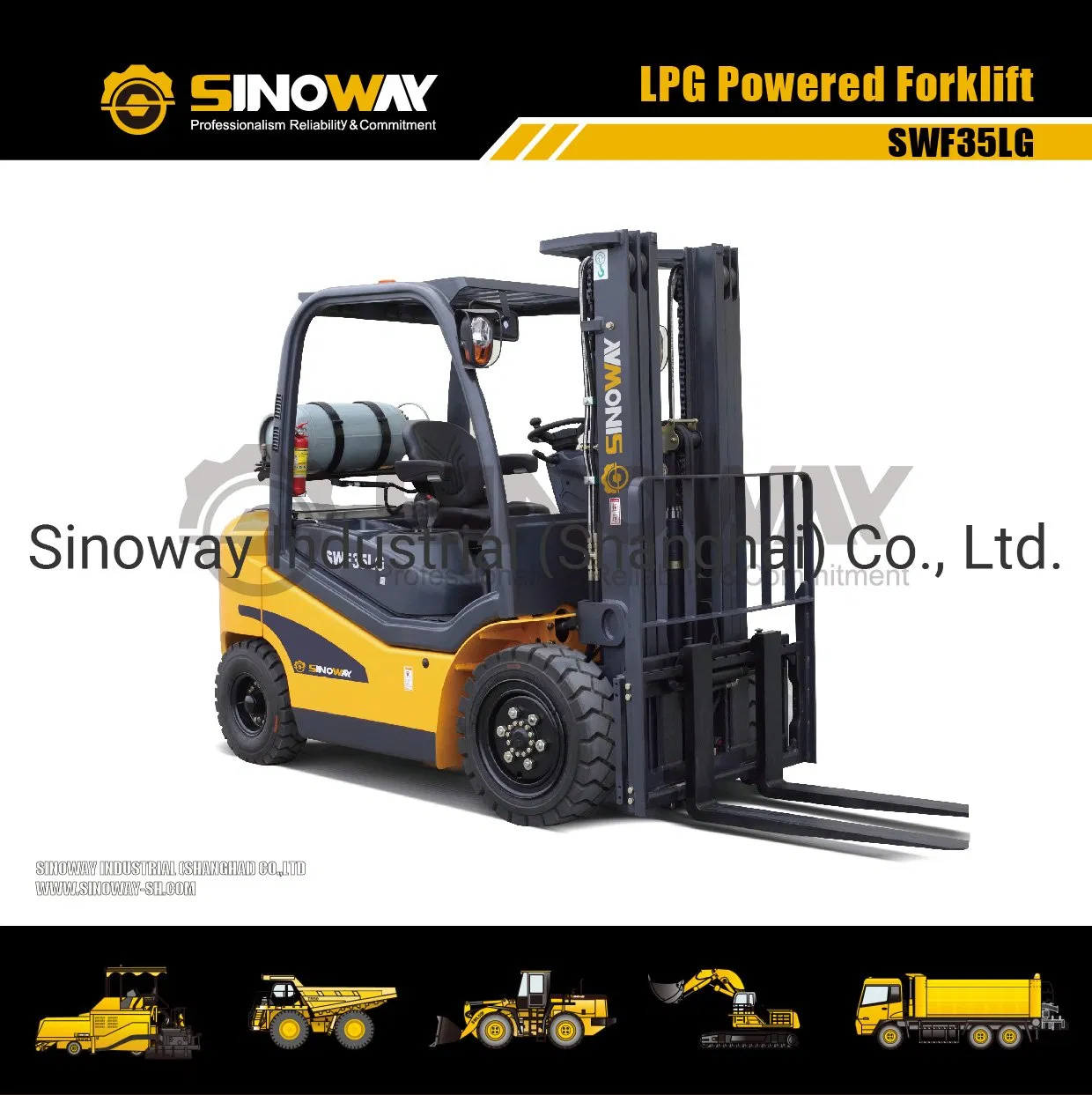 2.5 Ton LPG Forklift, Diesel Powered Forklift Truck