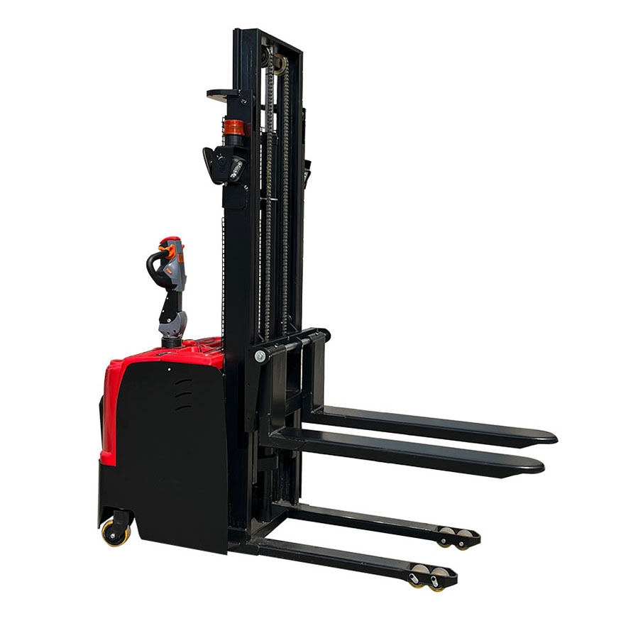 Professional Grade High Efficiency Long-Lasting Battery Powered Industrial Stand-on Reach Truck