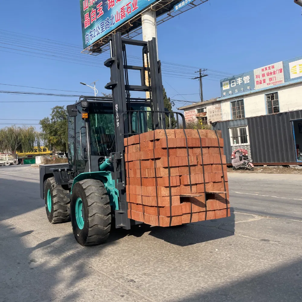 Factory Price OEM ODM 4WD 3 3.5 4 5 Ton 5500 Kg 4X4 Diesel off-Road Rough Terrain Diesel Offroad All Terrain Mini Wheel Heavy Duty Forklift with CE