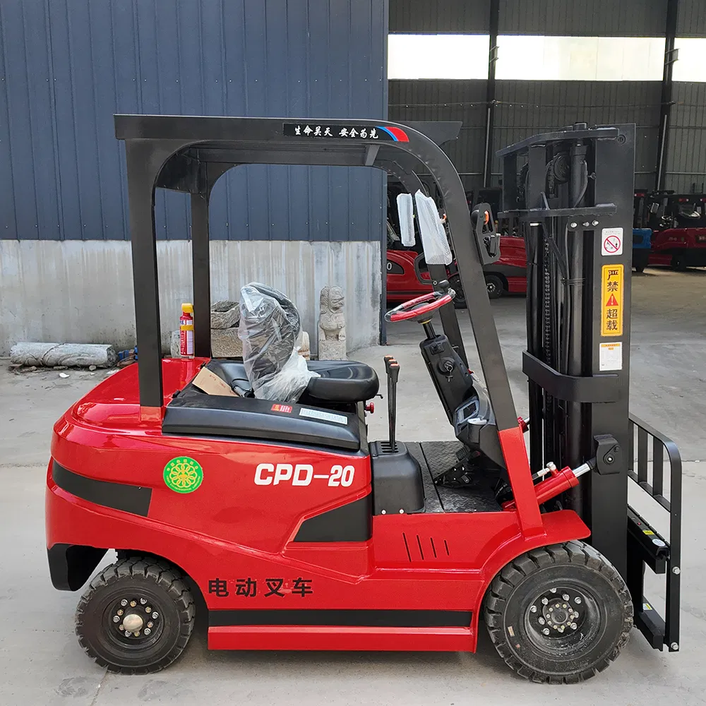 3500kg AC Motor Electric Forklift, Battery Driven, Suitable for Warehouse Use Four-Wheel Stacker Container Forklift