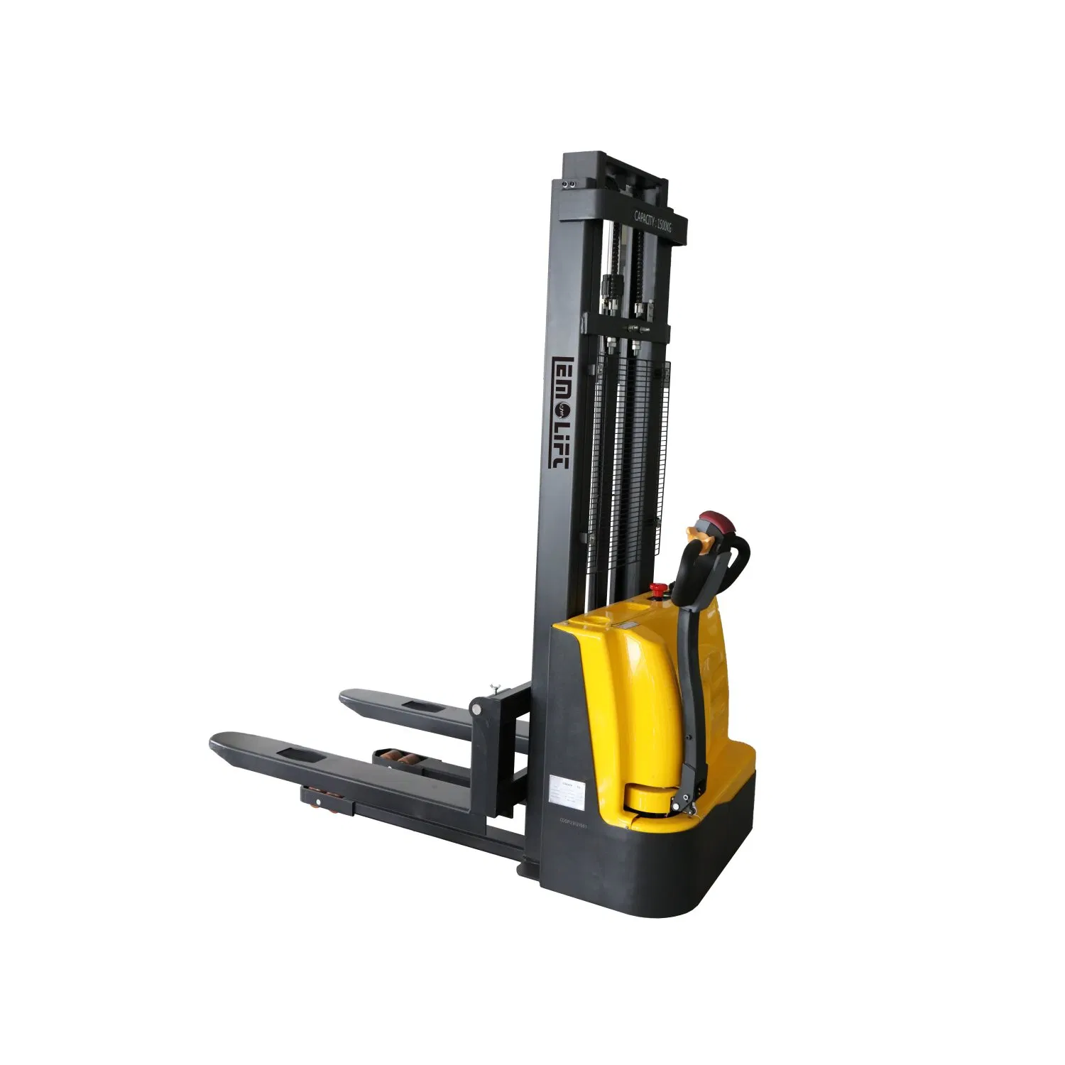 Factory Self Loading Stacker Lift 1500kg Full Electric Walking Type Lift Forklift