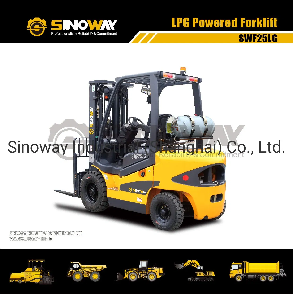 2.5 Ton LPG Forklift, Diesel Powered Forklift Truck