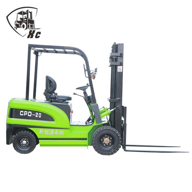 2000kg Hydraulic 4 Wheel Electric Side Loader Small Hydraulic Power Battery Forklift