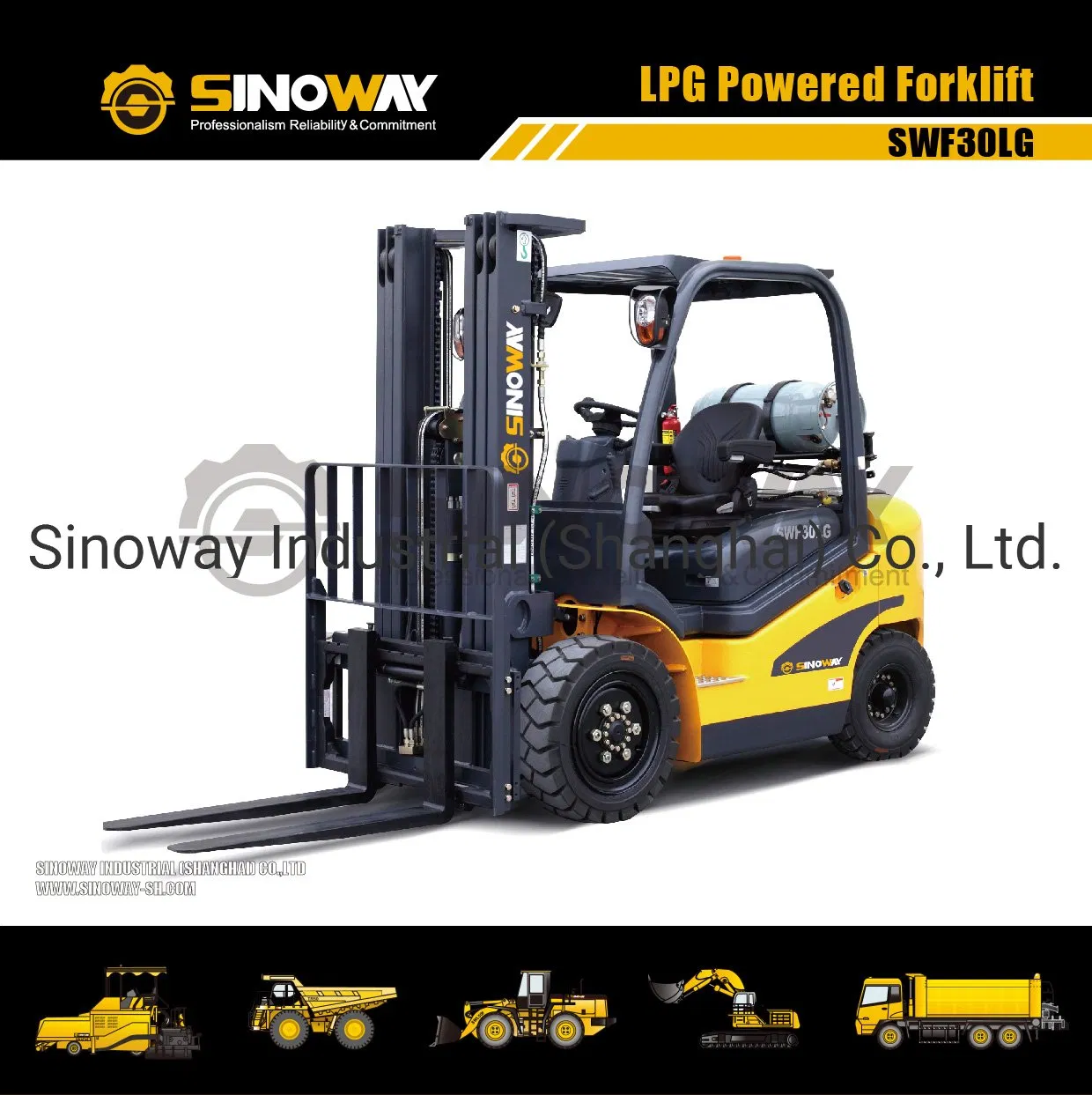 2.5 Ton LPG Forklift, Diesel Powered Forklift Truck