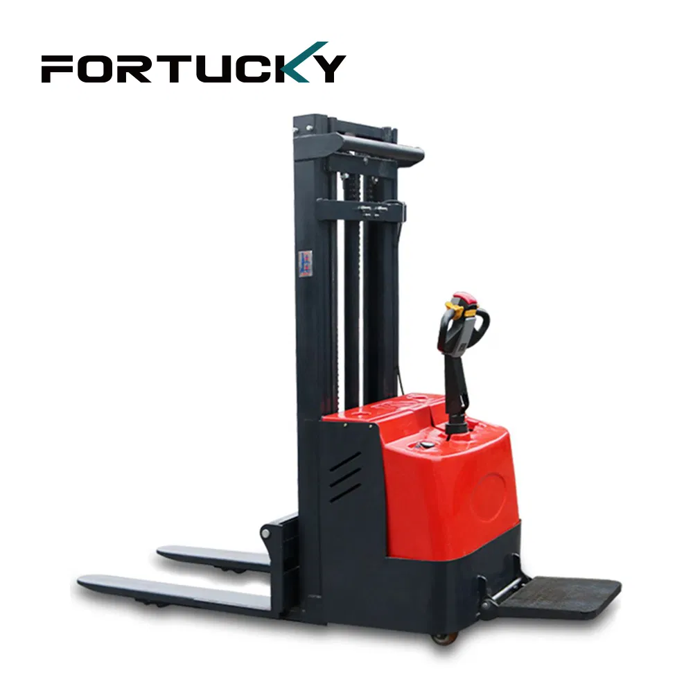 Stand-Driving Type Stacker/Forklift Durable 1 Ton Stationary Electric Forklift for Warehouse Use