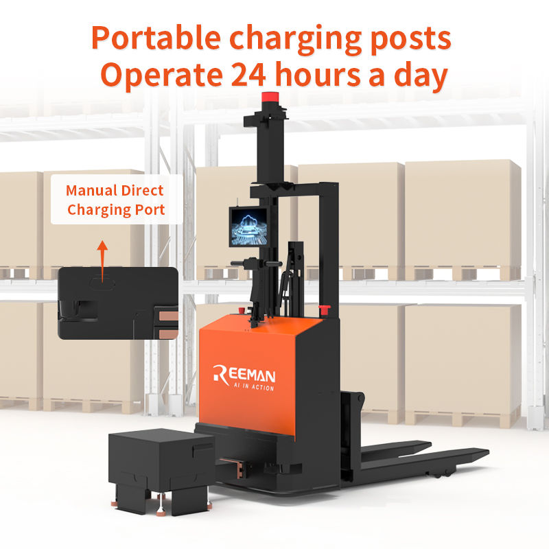Reeman Mini 2.0 1000kg AMR Agv Stacker - Compact 1m Lift Autonomous Forklift