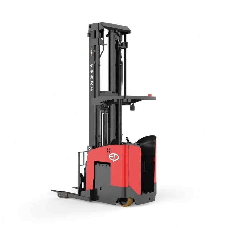 1500kg 1.5 Ton 1.5t 7m 8m 10m 10.5m 11m 11.5meters 12500mm Double Deep Reach Truck Electric Reach Stacker Scissors Lift Pallet Standing Electric Forklift
