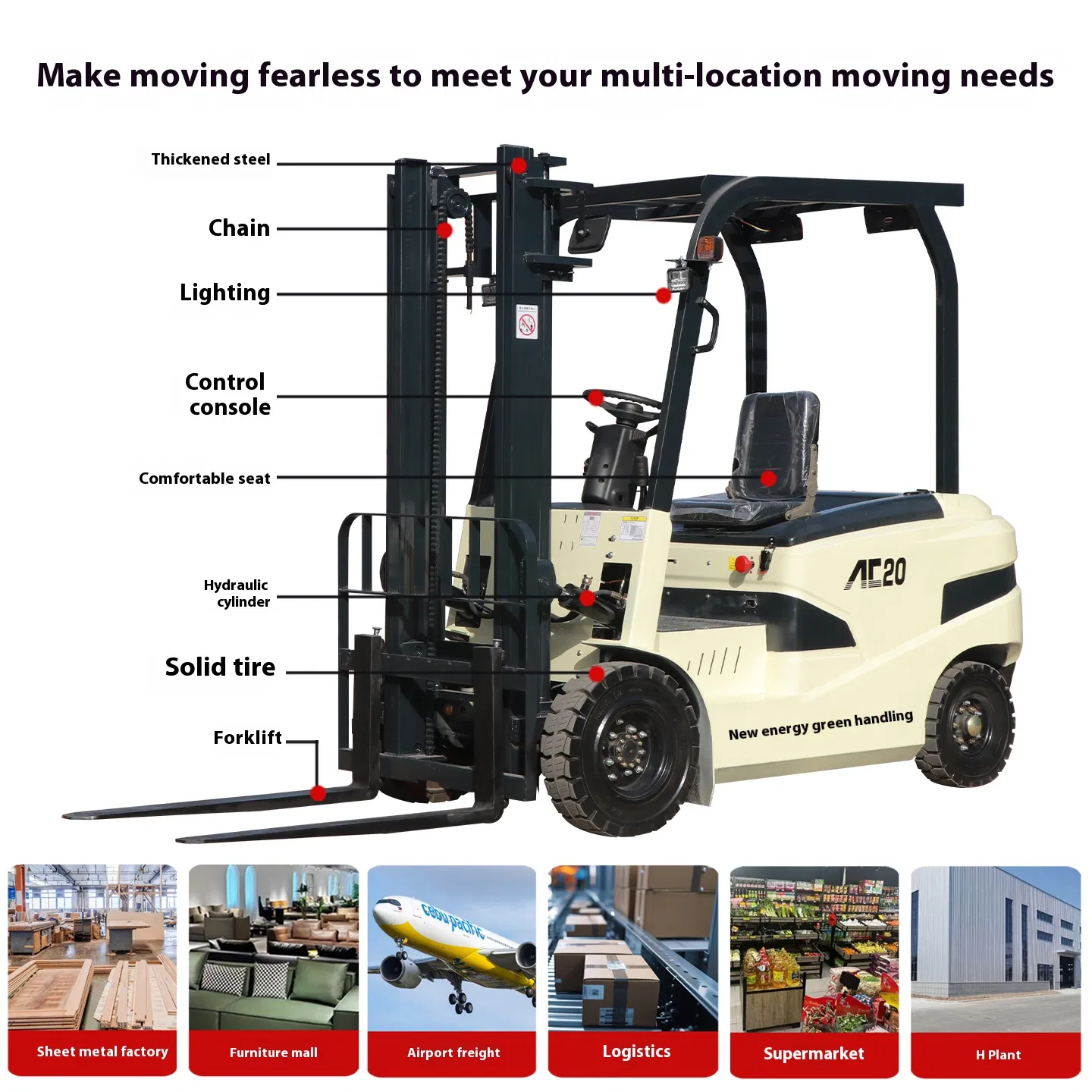Heavy-Duty 3.0 Ton Electric Forklift for Warehouse Operations