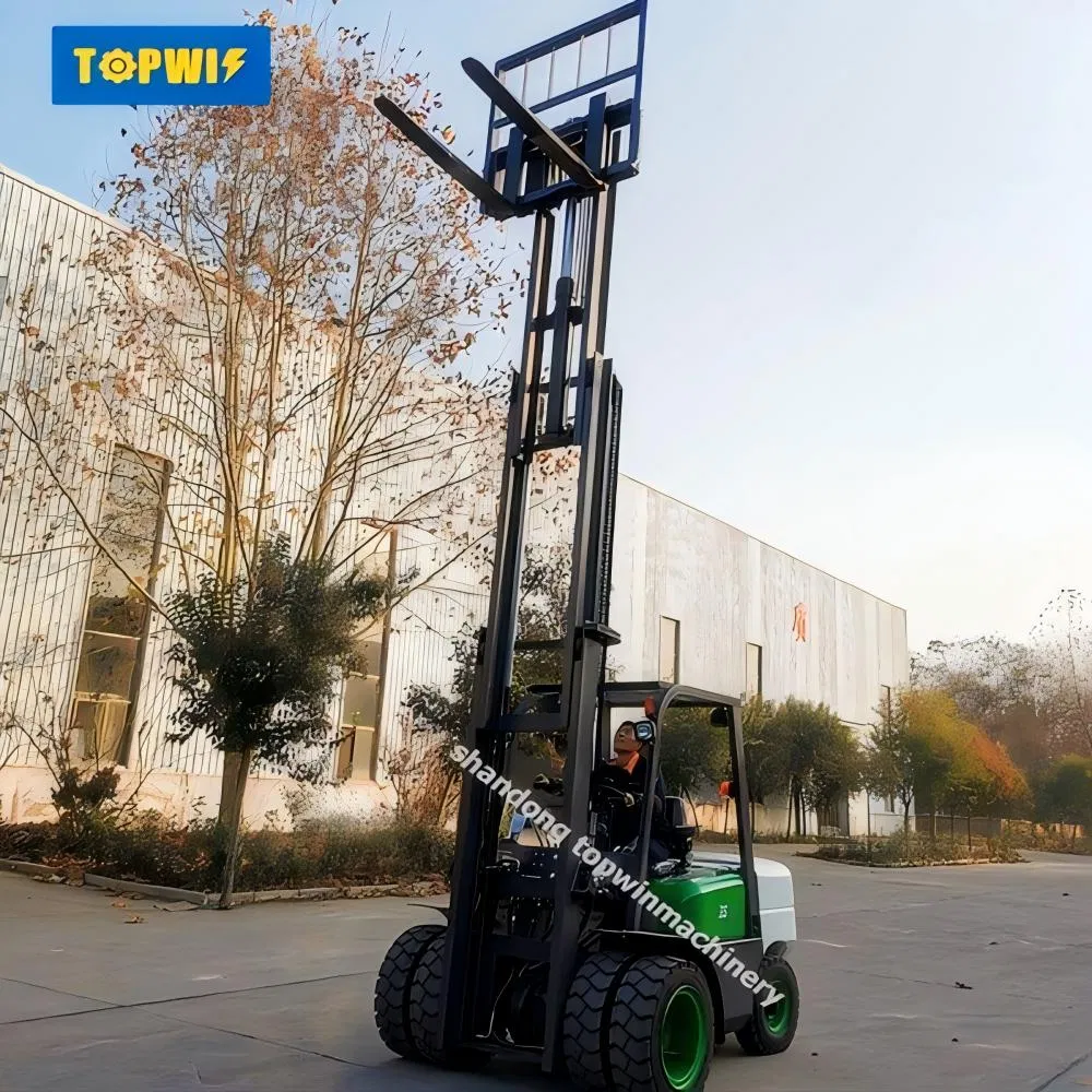 2/2.5/3/3.5/4/4.5/5 Ton Triple Mast Lift 4.5m Hydraulic Diesel Forklift Truck with Paper Clamp