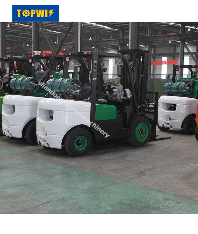 Topwin 2ton 3ton 3.5ton Diesel/Gasoline/LPG/ 3 Stage Mast 4m Lifting Height Forklift Truck for Sale