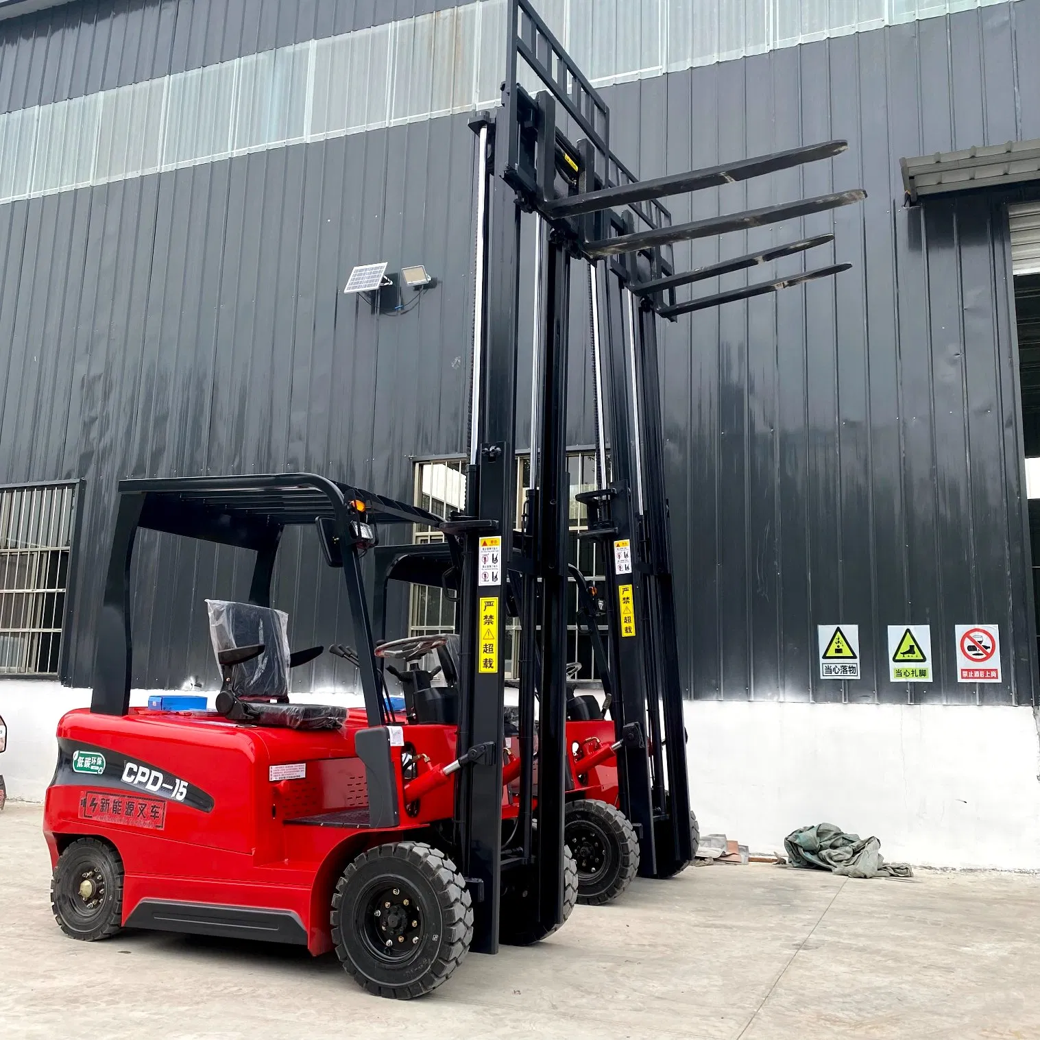 3500kg AC Motor Electric Forklift, Battery Driven, Suitable for Warehouse Use Four-Wheel Stacker Container Forklift