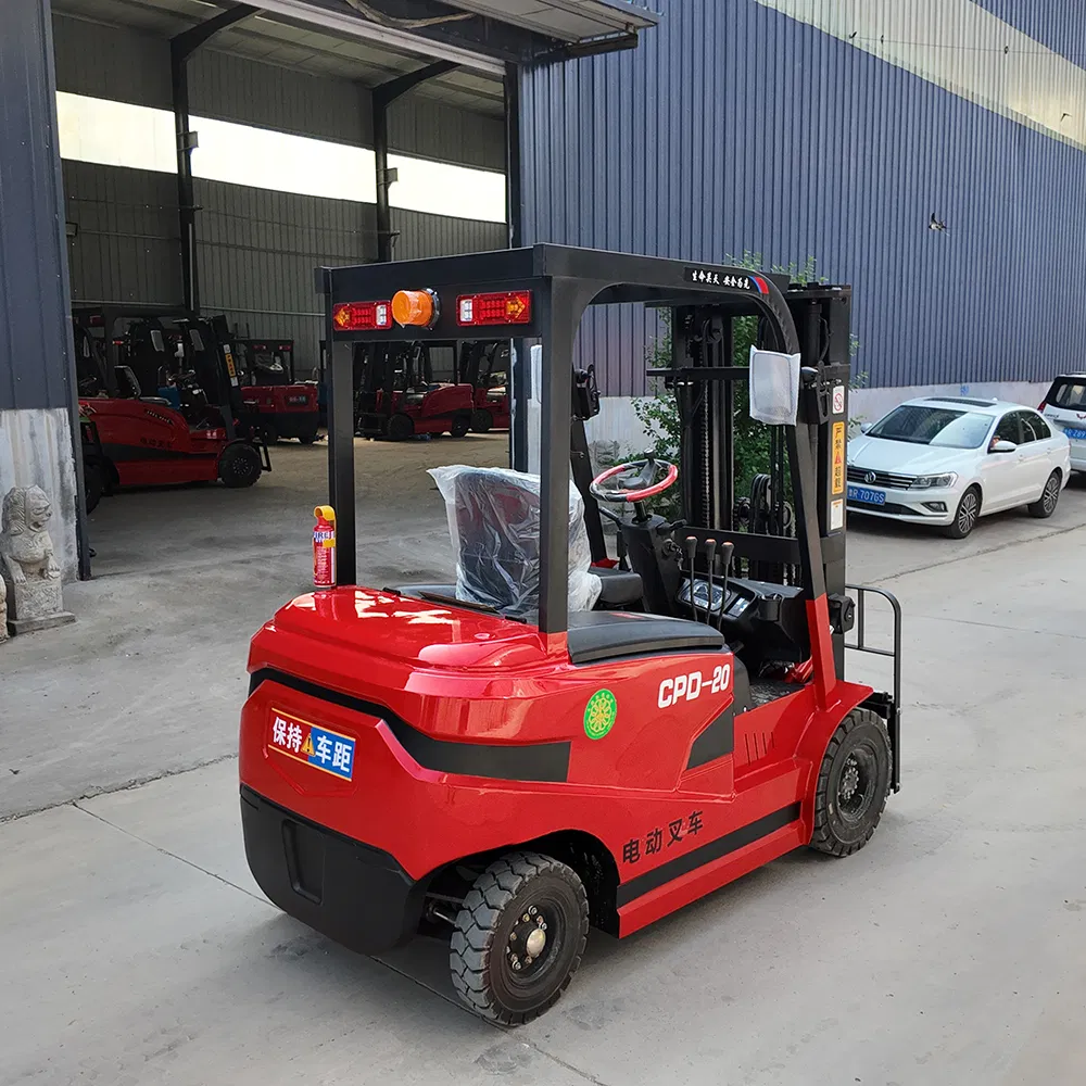 3500kg AC Motor Electric Forklift, Battery Driven, Suitable for Warehouse Use Four-Wheel Stacker Container Forklift