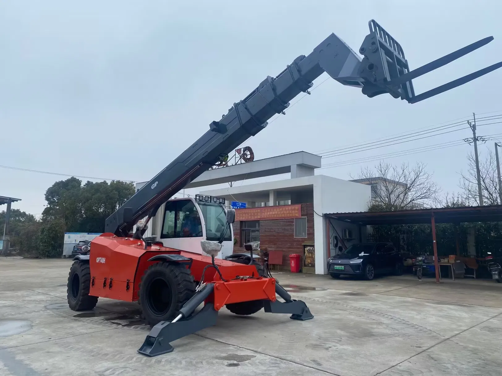 15m 17m 20m Telescopic Boom Forklift 2.5 Ton 3.5 Ton Telescopic Articulated Telehandler with Rotating Cabin