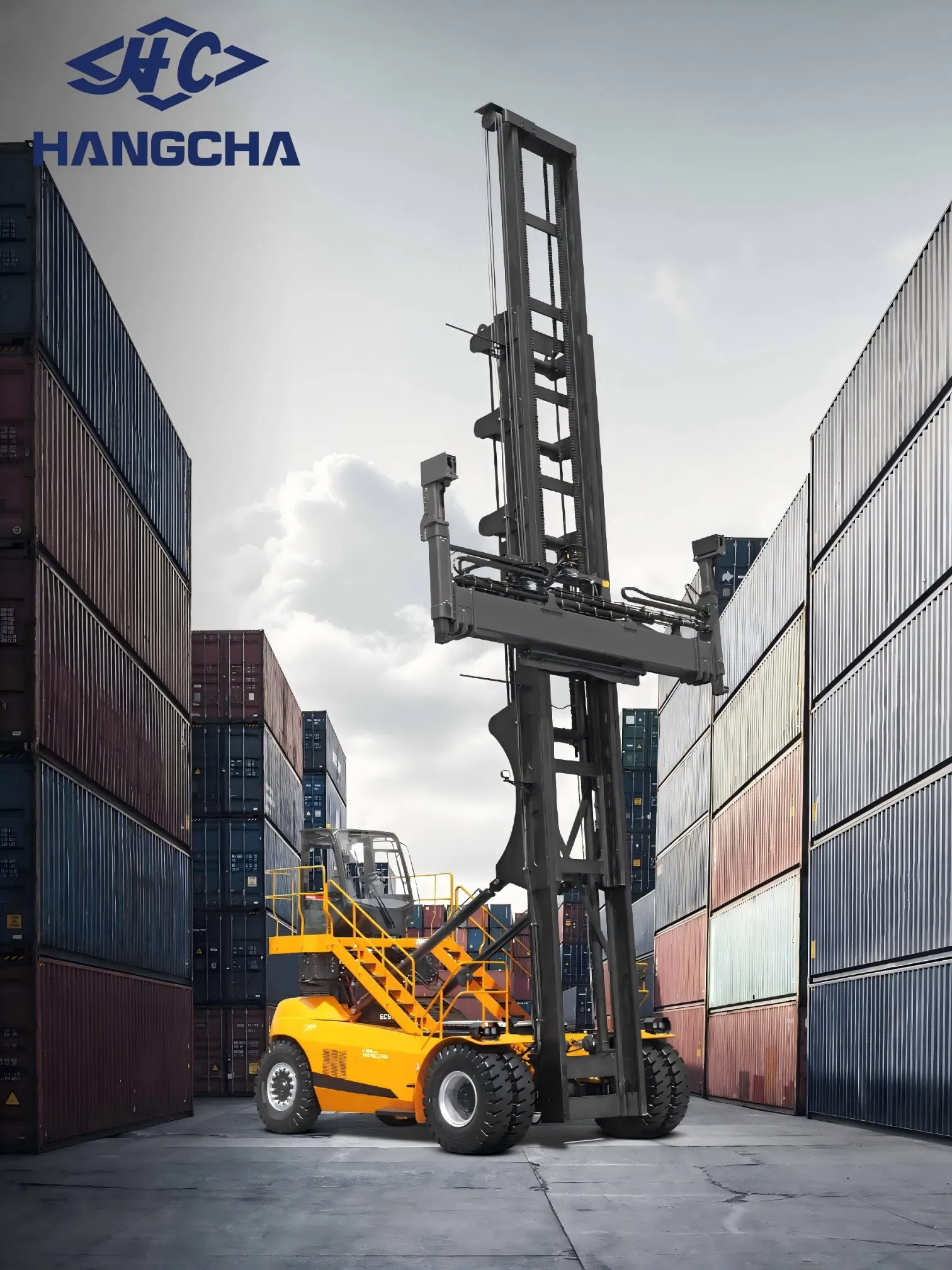 9t Hangcha Xh Series High-Voltage Lithium Empty Container Handler - Durable Equipment for Logistics Container Storage