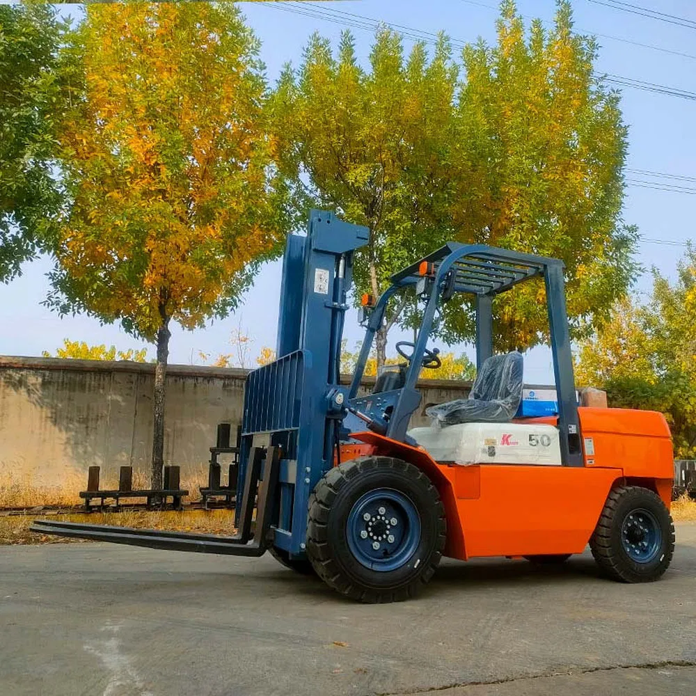 Easy to Operate Diesel Hydraulic Wheel Forklift Truck for Sorting Center
