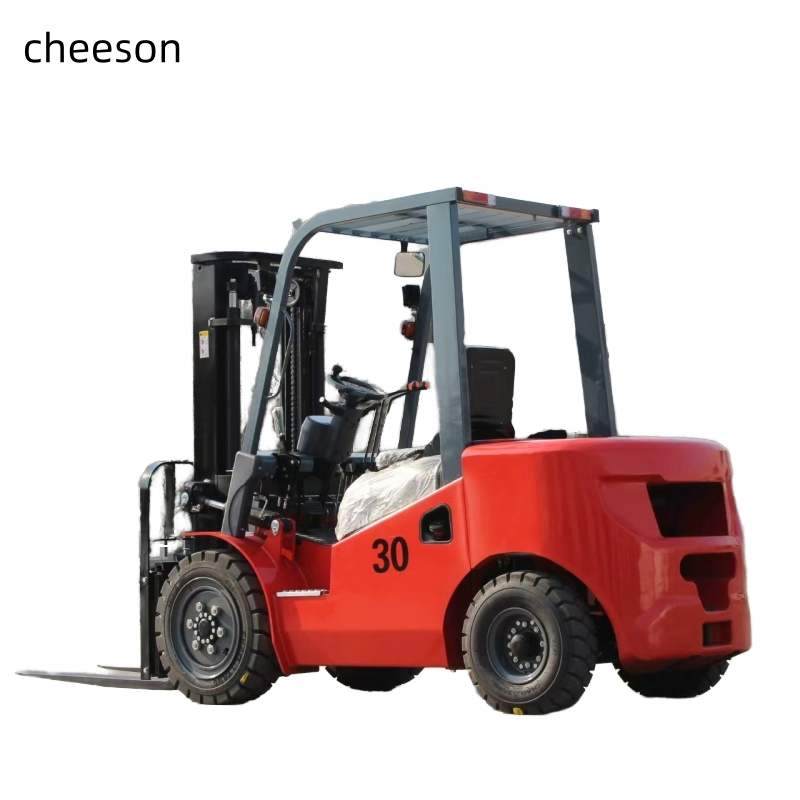 New Terrain Forklift Diesel 2.5 3.5ton New Mini Diesel Forklift Material Bucket