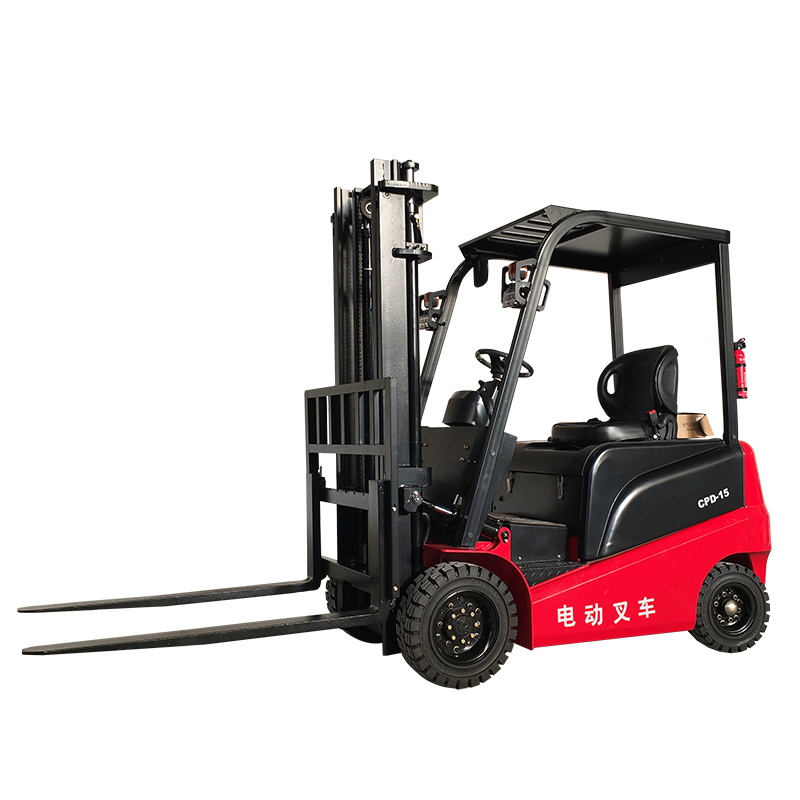 1.5t 1500kg 3m 3.5m 4m 4.5m 5m 5.5m 6m Electric Forklift Trucks with Four Solid Rubber Tyres