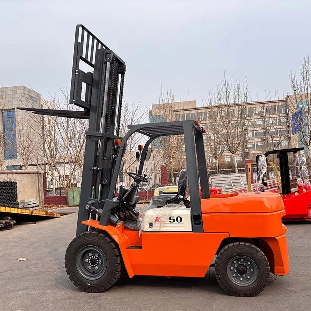 Easy to Operate Diesel Hydraulic Wheel Forklift Truck for Sorting Center