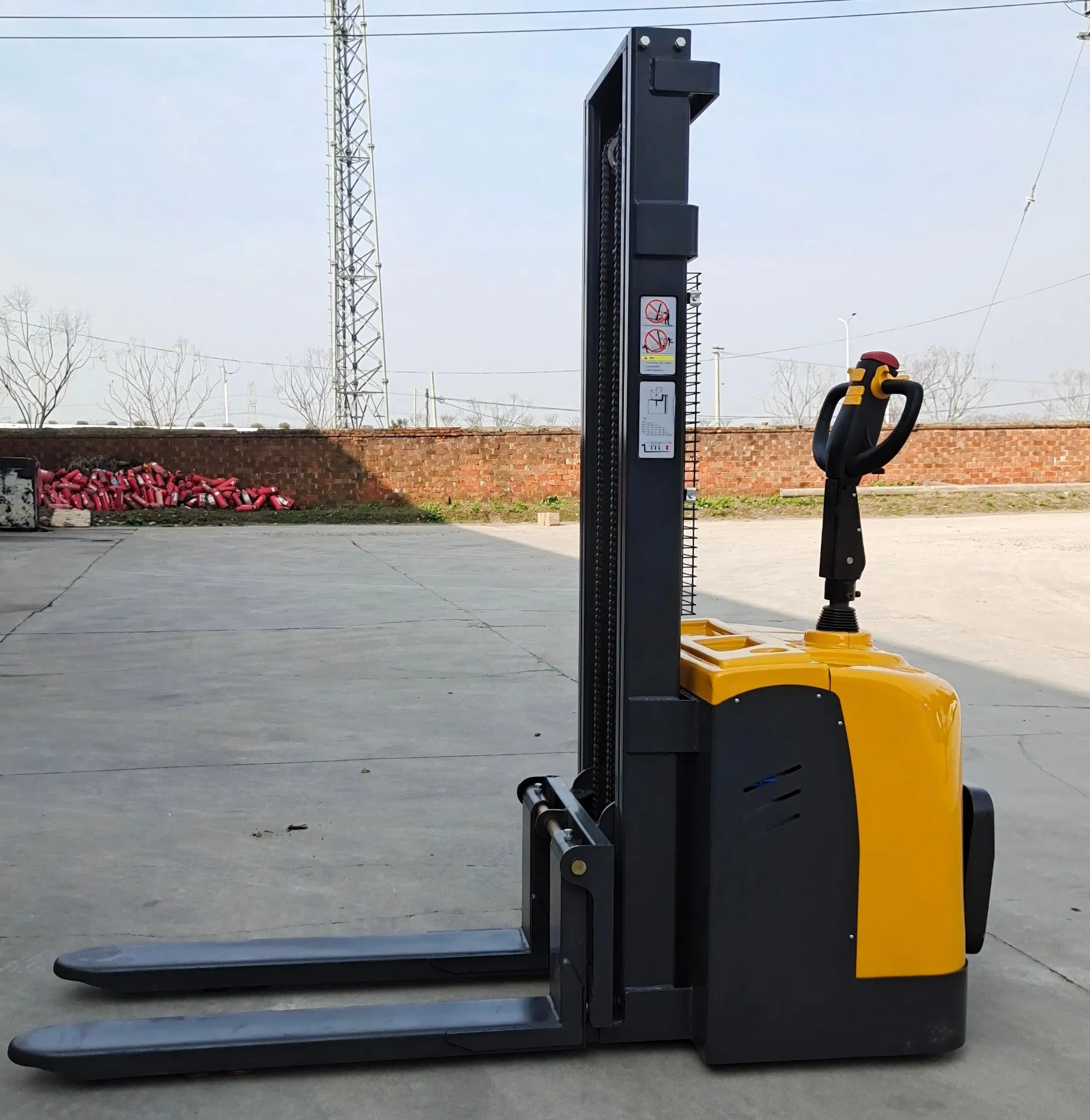 Free Customized Height Warehouse Double Pallet Warehouse Forklift Electric Stacker, Battery Forklift Pallet Handling Electric Stacker Forklift