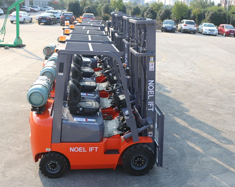 Chariot Elevateur 3000kg 4.5m Gasoline LPG Forklift Trucks with Nissan K25 Engine