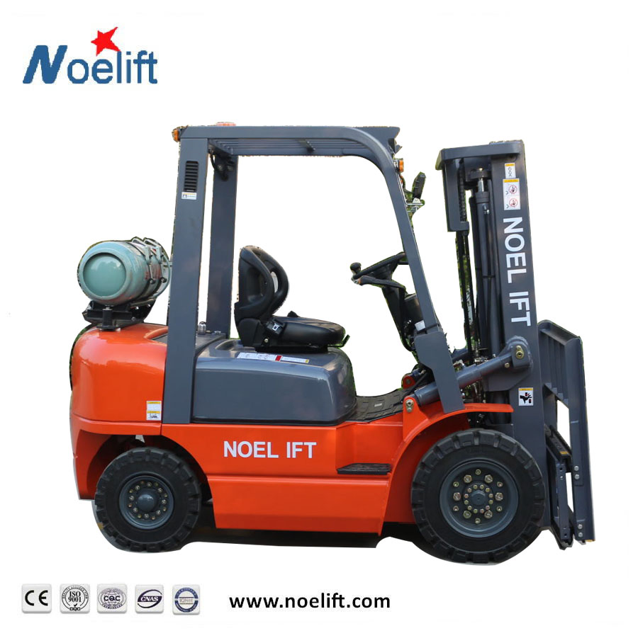 Chariot Elevateur 3000kg 4.5m Gasoline LPG Forklift Trucks with Nissan K25 Engine