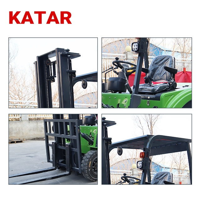 3.5 Ton Diesel Side Loader Powered Counterbalance 4 Wheel Lift Small Mini Electric Battery Hydraulic Forklift