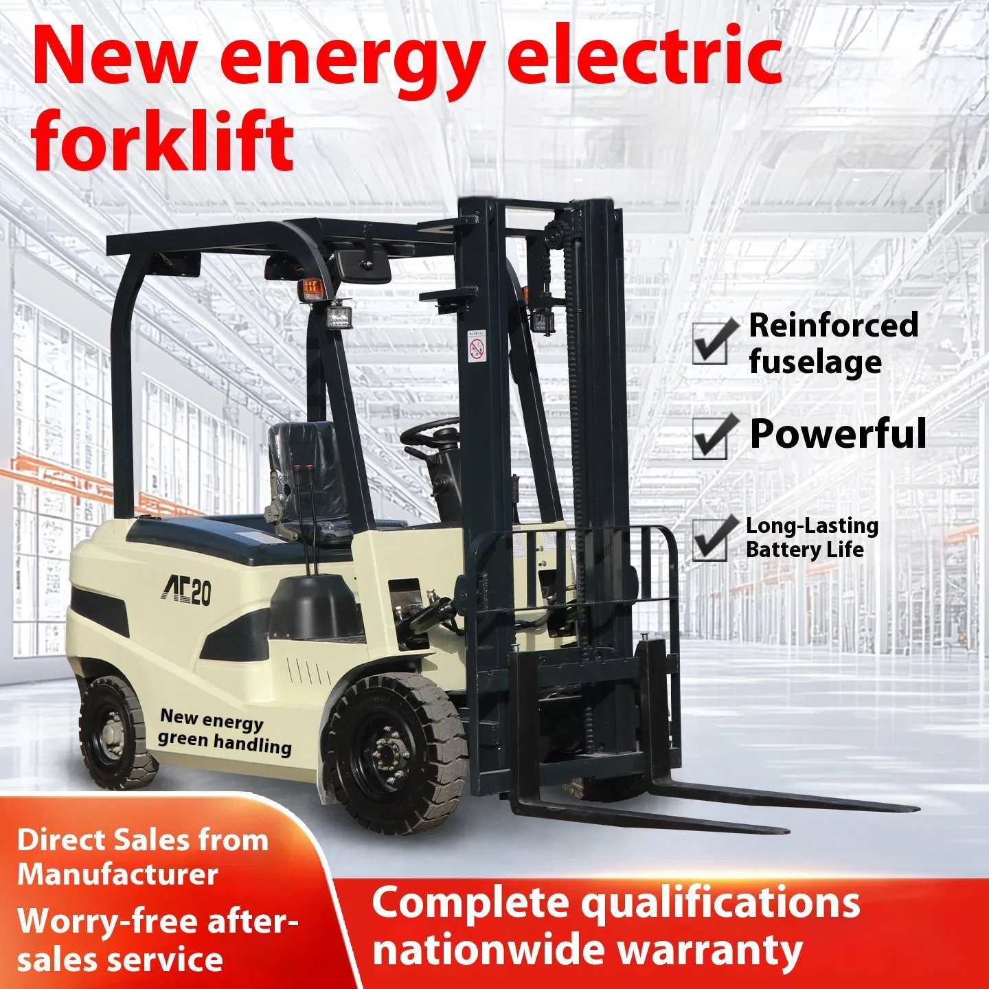Heavy-Duty 3.0 Ton Electric Forklift for Warehouse Operations