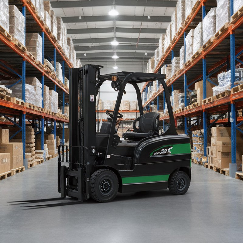 Telescopic Mini Lithium Battery Electric Forklift Is Suitable for Narrow Passages and Warehouse Pallet Handling. Forward Moving Battery Pallet Truck Forklift
