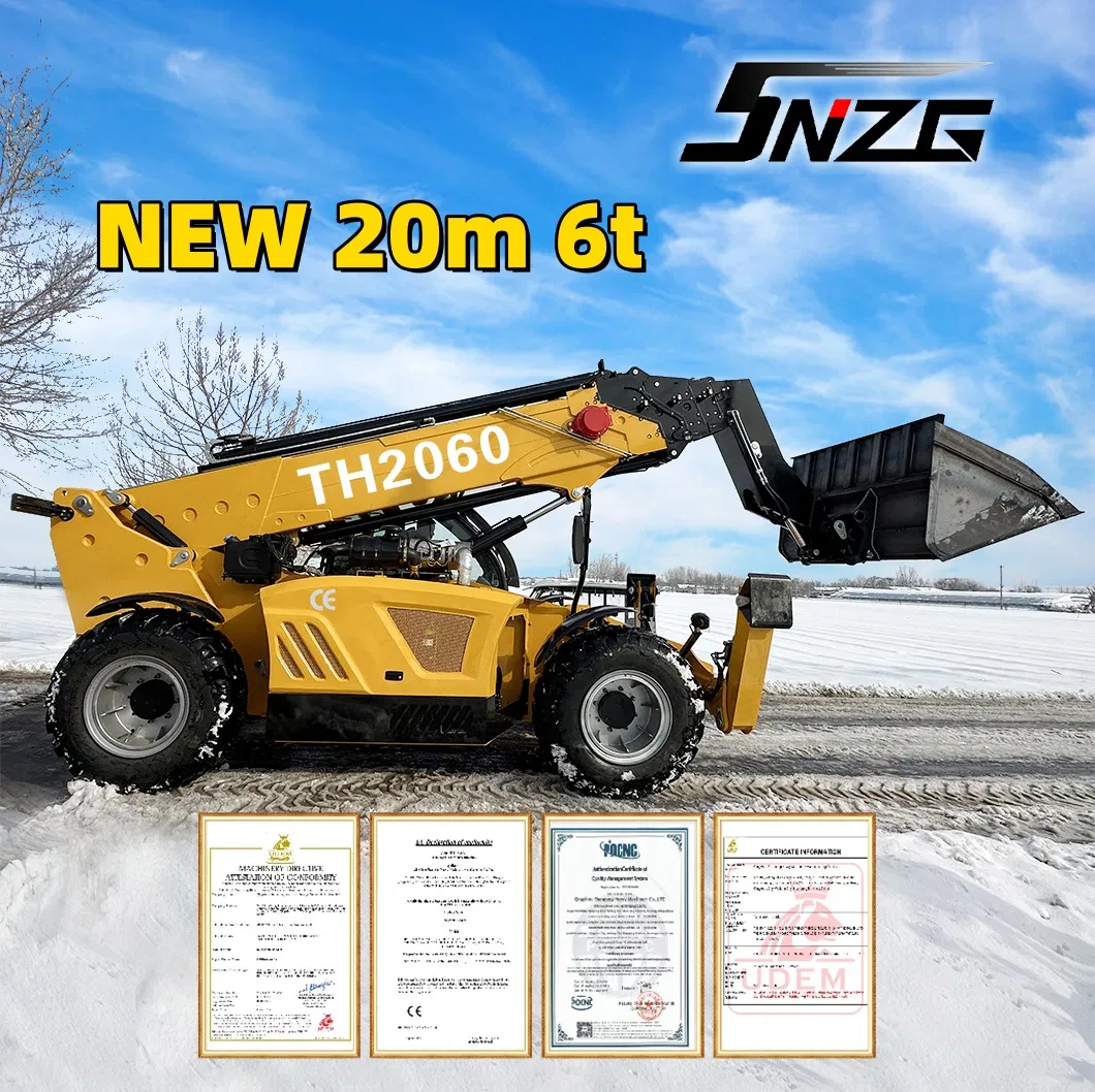 High Performance Heightened Telescopic Forklift Multi-Purpose Telescopic Loader 6-Ton Load King Telehandler Machinery Manufacturer Telescopic Forklift