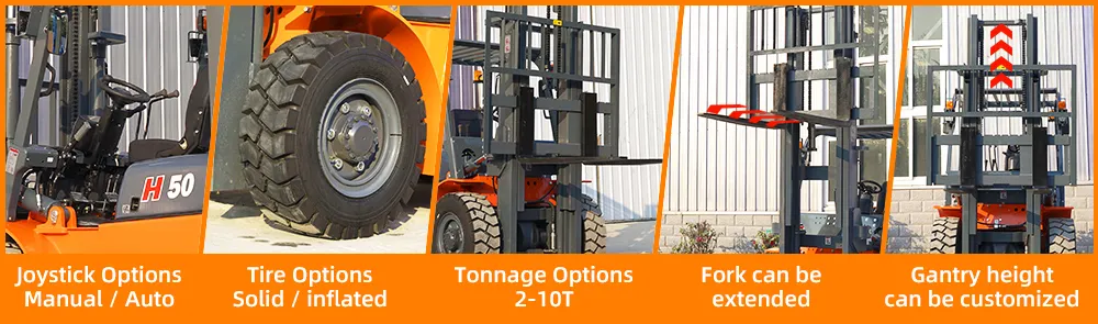 Diesel Forklift Side View