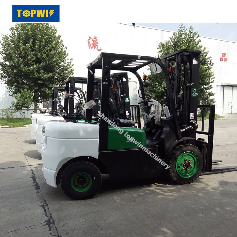 Topwin 2ton 3ton 3.5ton Diesel/Gasoline/LPG/ 3 Stage Mast 4m Lifting Height Forklift Truck for Sale