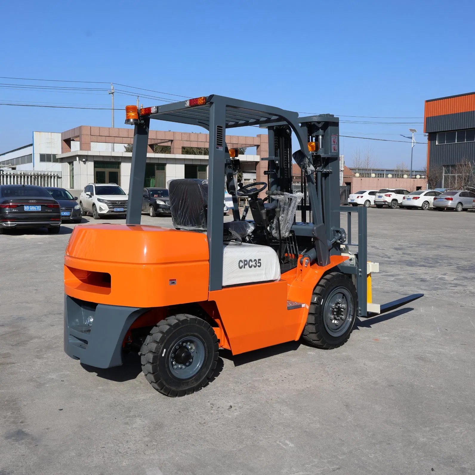 Heavy Duty 3 Ton 3.5 Ton Counterbalanced Diesel Forklift Rotating Fork Warehouse Industrial Steel Coil Plate Handling CE ISO China Manufacturer Fork Lift