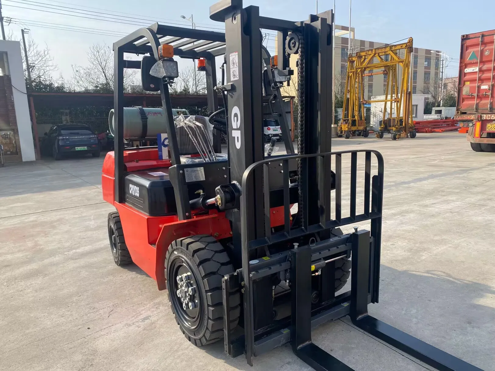 Rate Capacity 3t 3.5t Gasoline Engine Heavy Gp Standard Packing LPG Forklift Truck for Sale