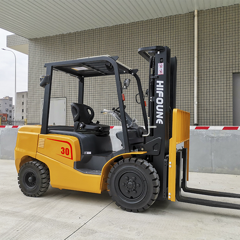 Hifoune New Diesel 3 Ton Automated Manual Diesel Forklift with Pneumatic Tire and Isuzu Motor