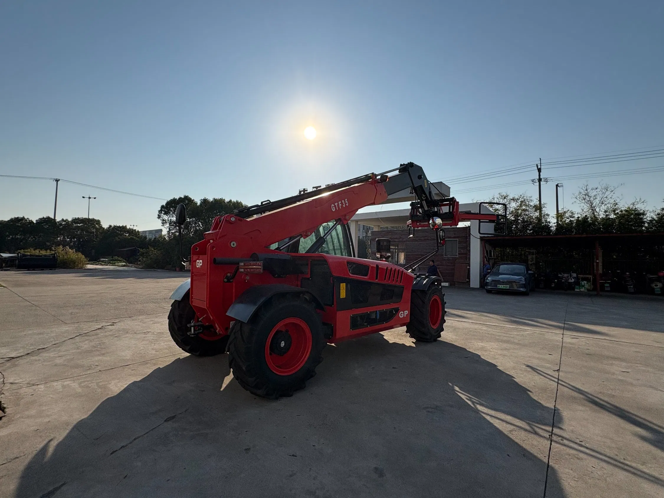 Chinese Brand 3.5t Telescopic Forklift: Cummins Power &amp; Bale Clamp for Agricultural Material Handling. for Sale