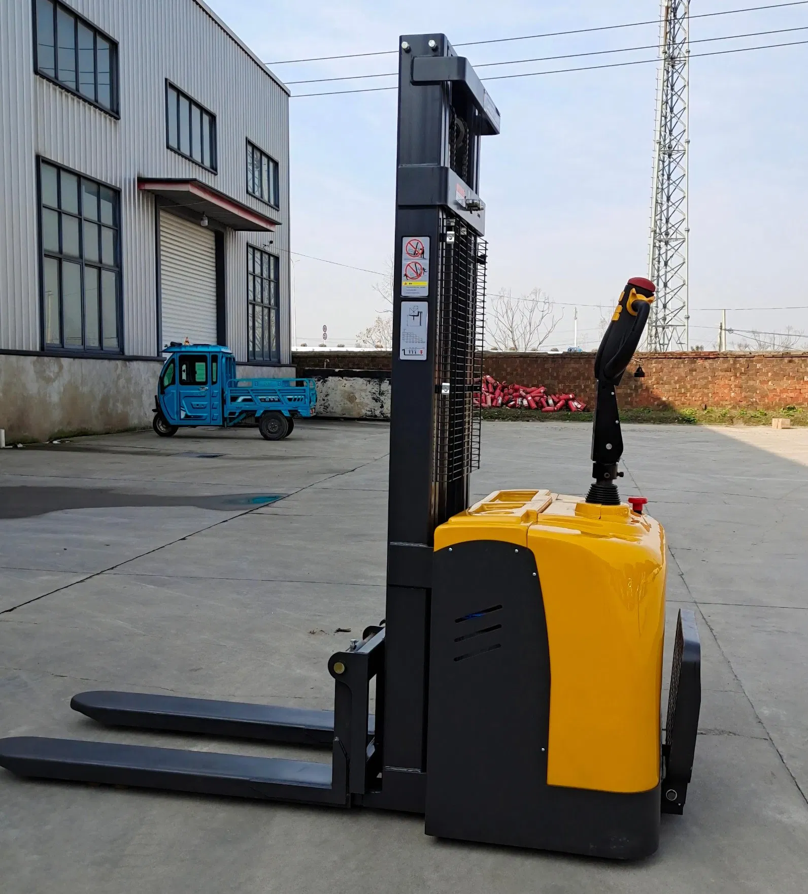 Free Customized Height Warehouse Double Pallet Warehouse Forklift Electric Stacker, Battery Forklift Pallet Handling Electric Stacker Forklift