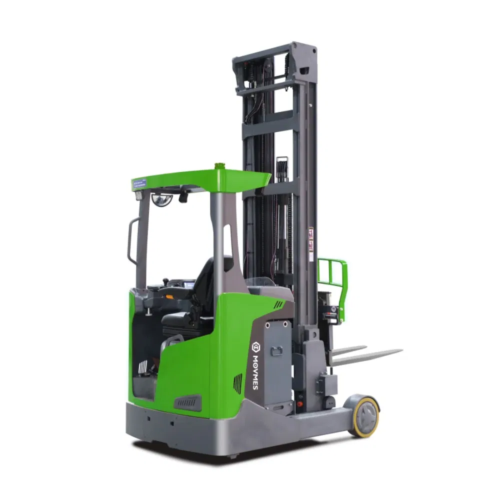 12m Electric Reach Truck 48V 2ton Forklift with Side Shifter Function Option Sit-Down Type Hydraulic Electric Reach Truck