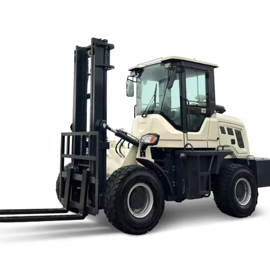 CE EPA 4WD Forklift Price 3 Ton 3.5 4 Ton Diesel Forklift Rough Terrain From China