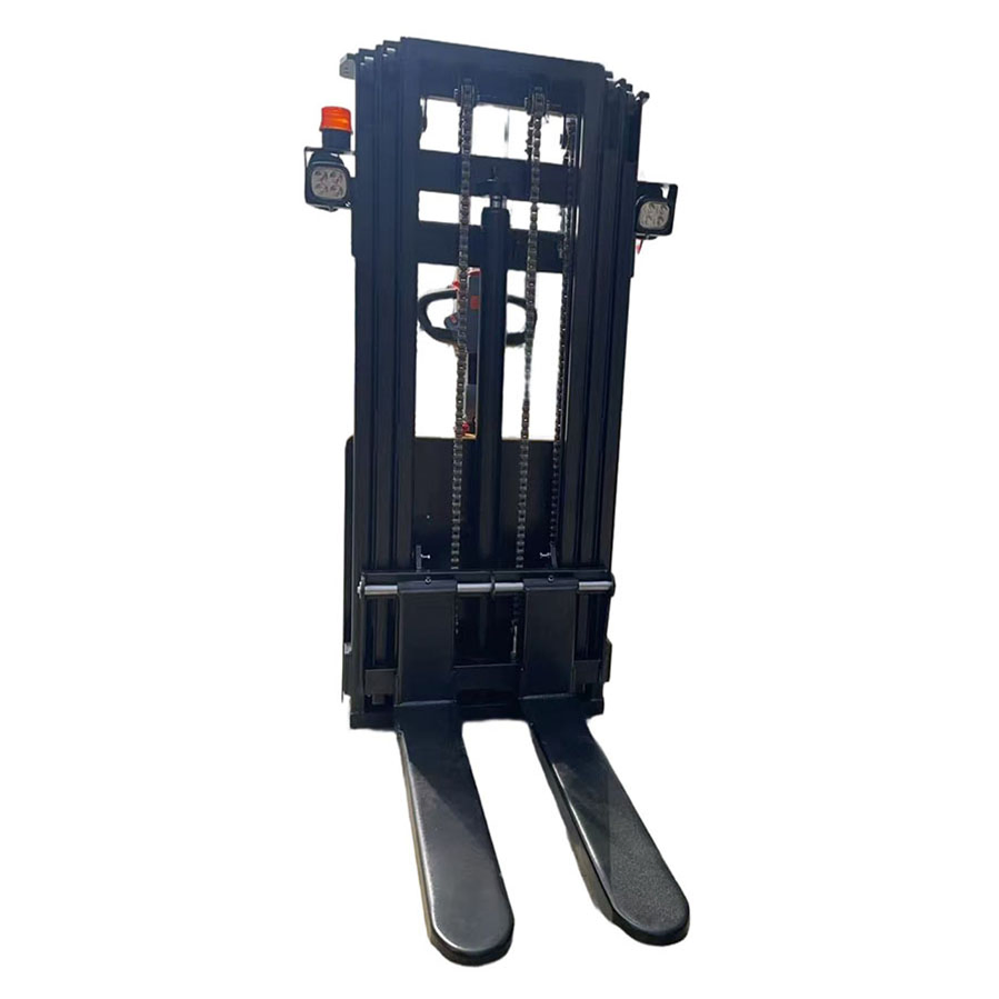 Professional Grade High Efficiency Long-Lasting Battery Powered Industrial Stand-on Reach Truck