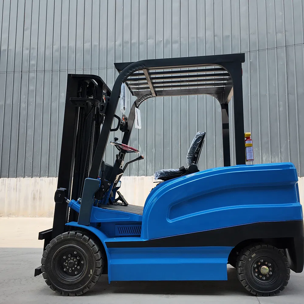 3500kg AC Motor Electric Forklift, Battery Driven, Suitable for Warehouse Use Four-Wheel Stacker Container Forklift