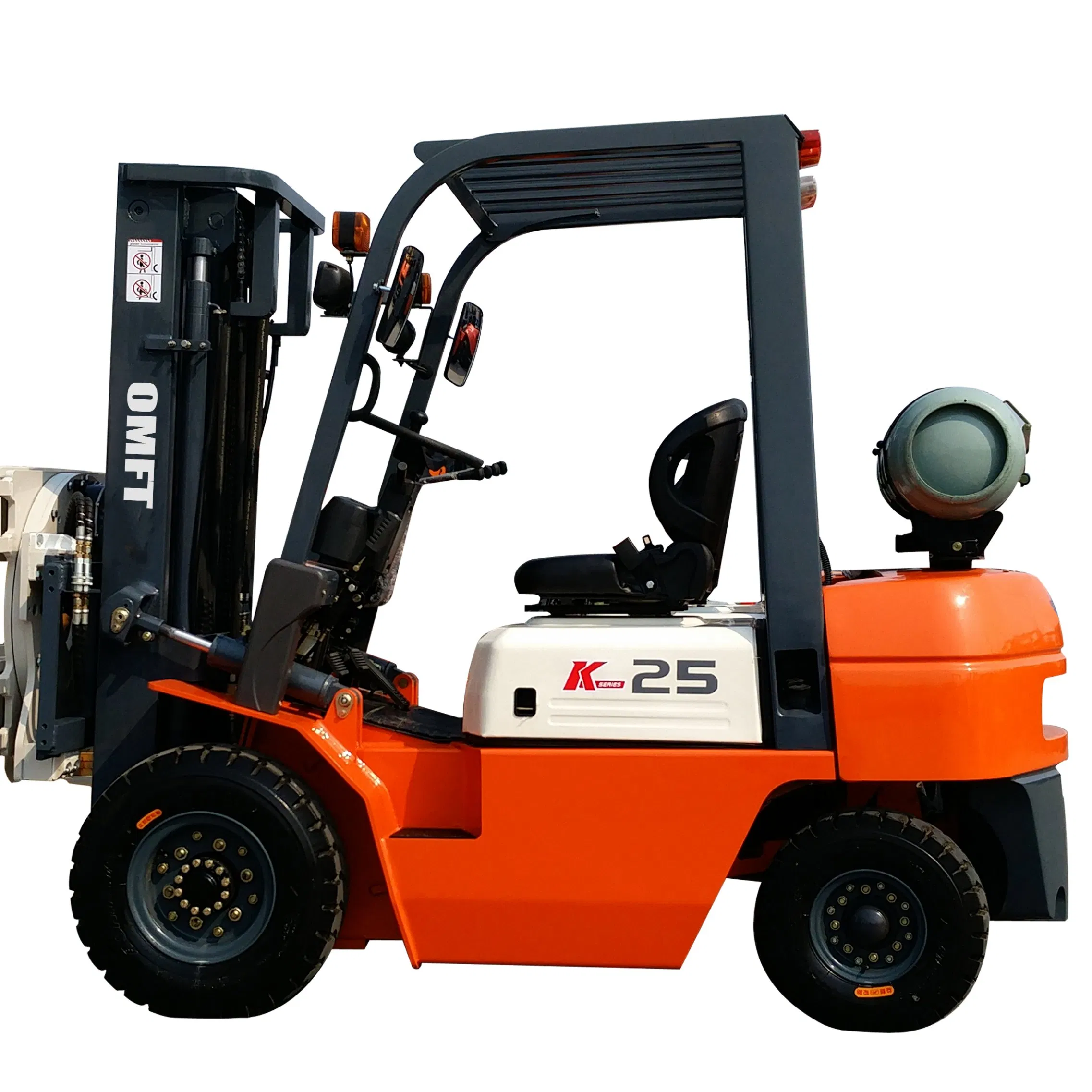 China 2.5ton Gasoline Lp Gas Dual Fuel Forklift Truck with Side Shift Solid Tyre Toyota Technical Petrol LPG Forklift