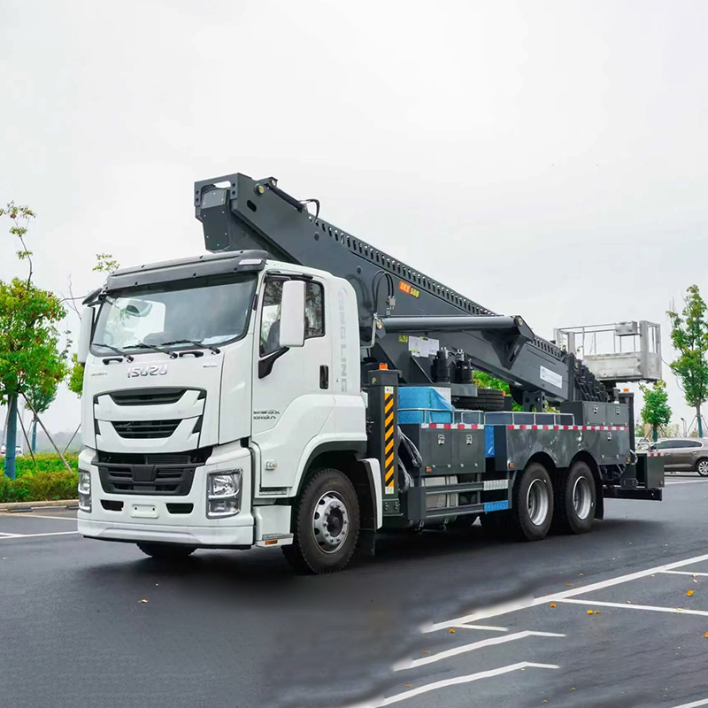 Japan Engine 60-Meter Straight Boom Aerial Work Platform Truck, High-Reach Platform Truck, Suitable for Various Aerial Work Tasks.