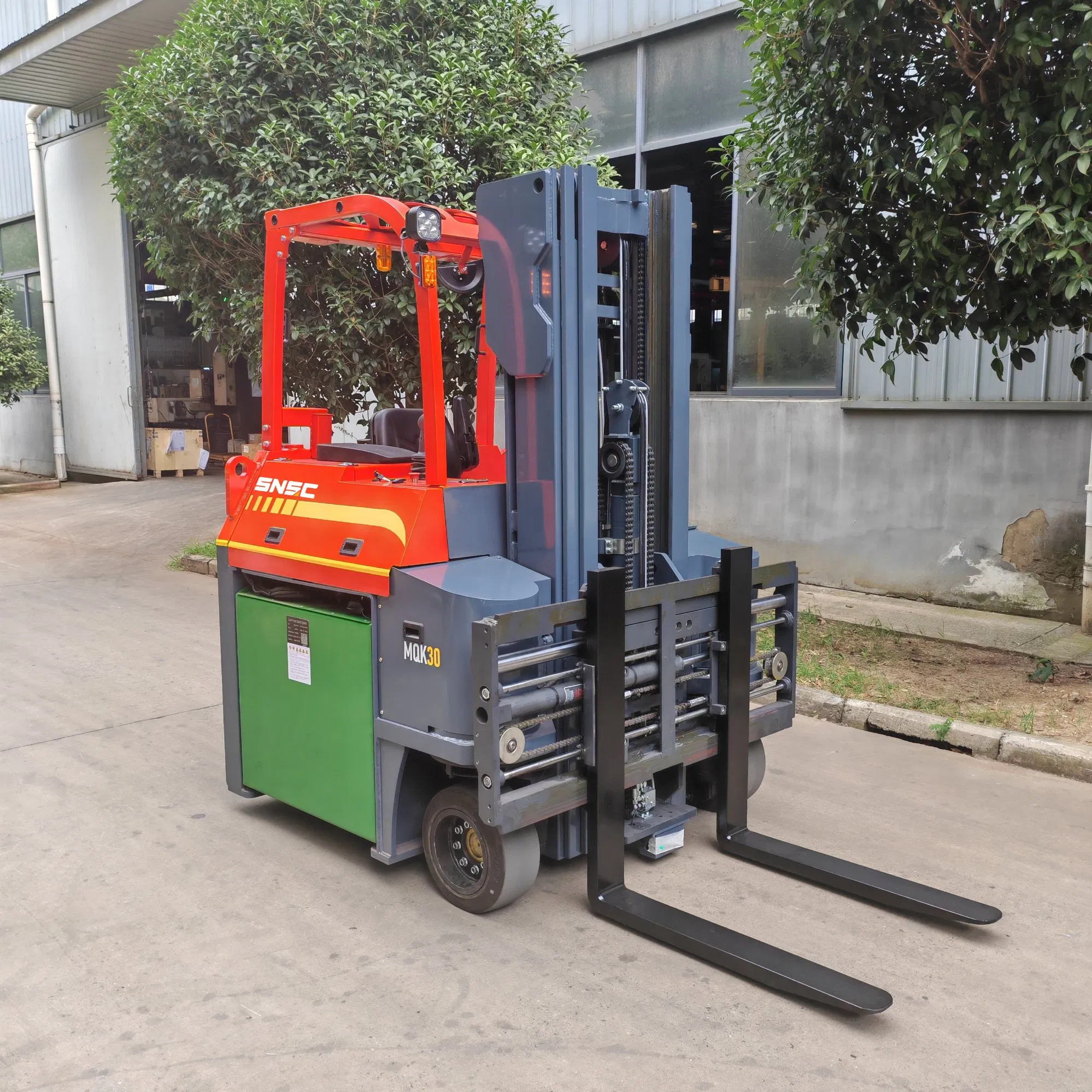 Omni-Directional Forklift Narrow Aisle Battery Powered 3ton 4ton Electric Multi-Directional Side Loader Forklift Truck