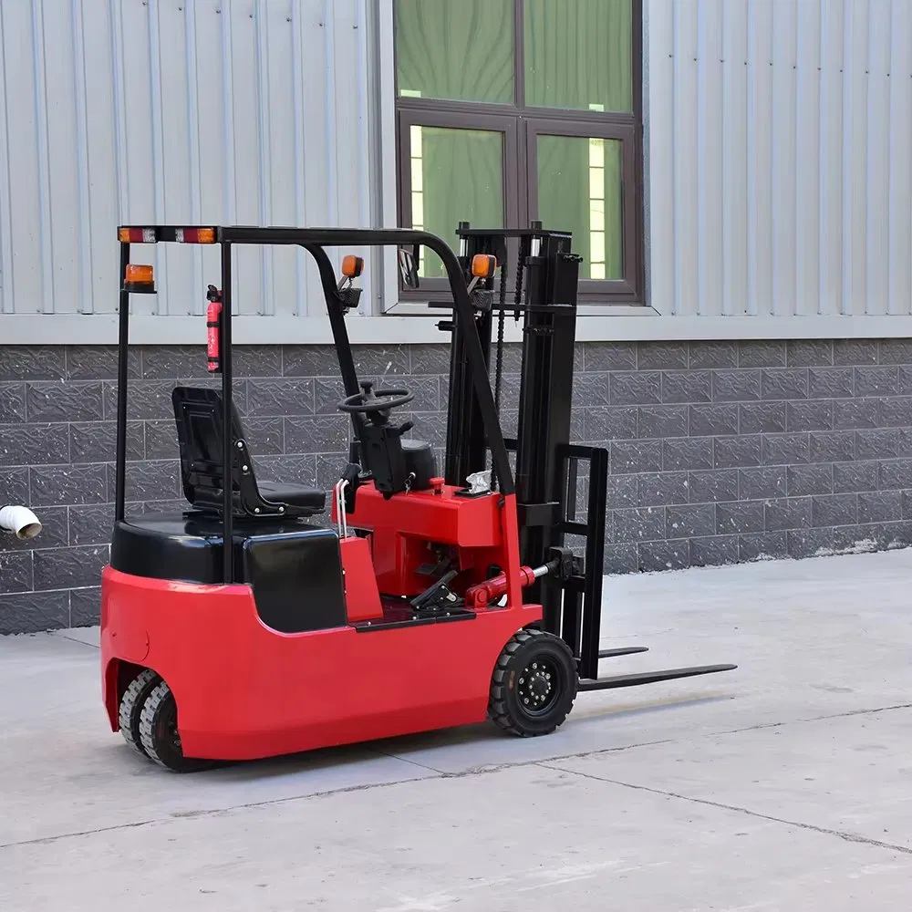 CE Certified Mini 1ton 2ton 3ton Handler Electric Rough Terrain with Side Loader Three-Wheels Forklift