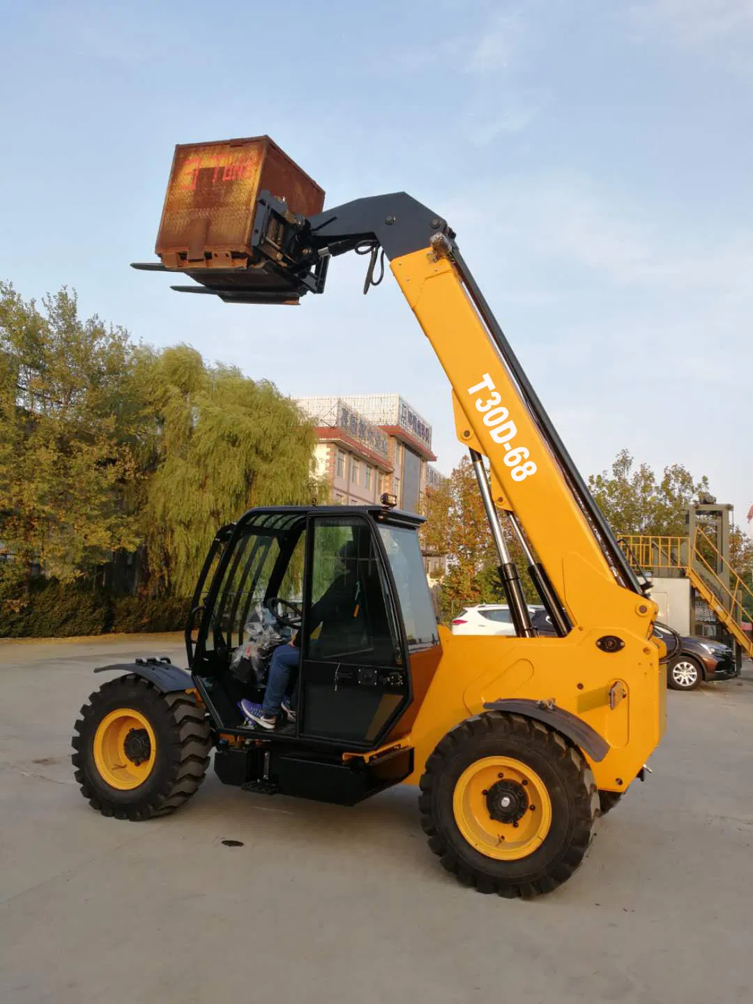 Diesel Telehandler Forklift Telescopic 4WD, 4X4 3000kg18m