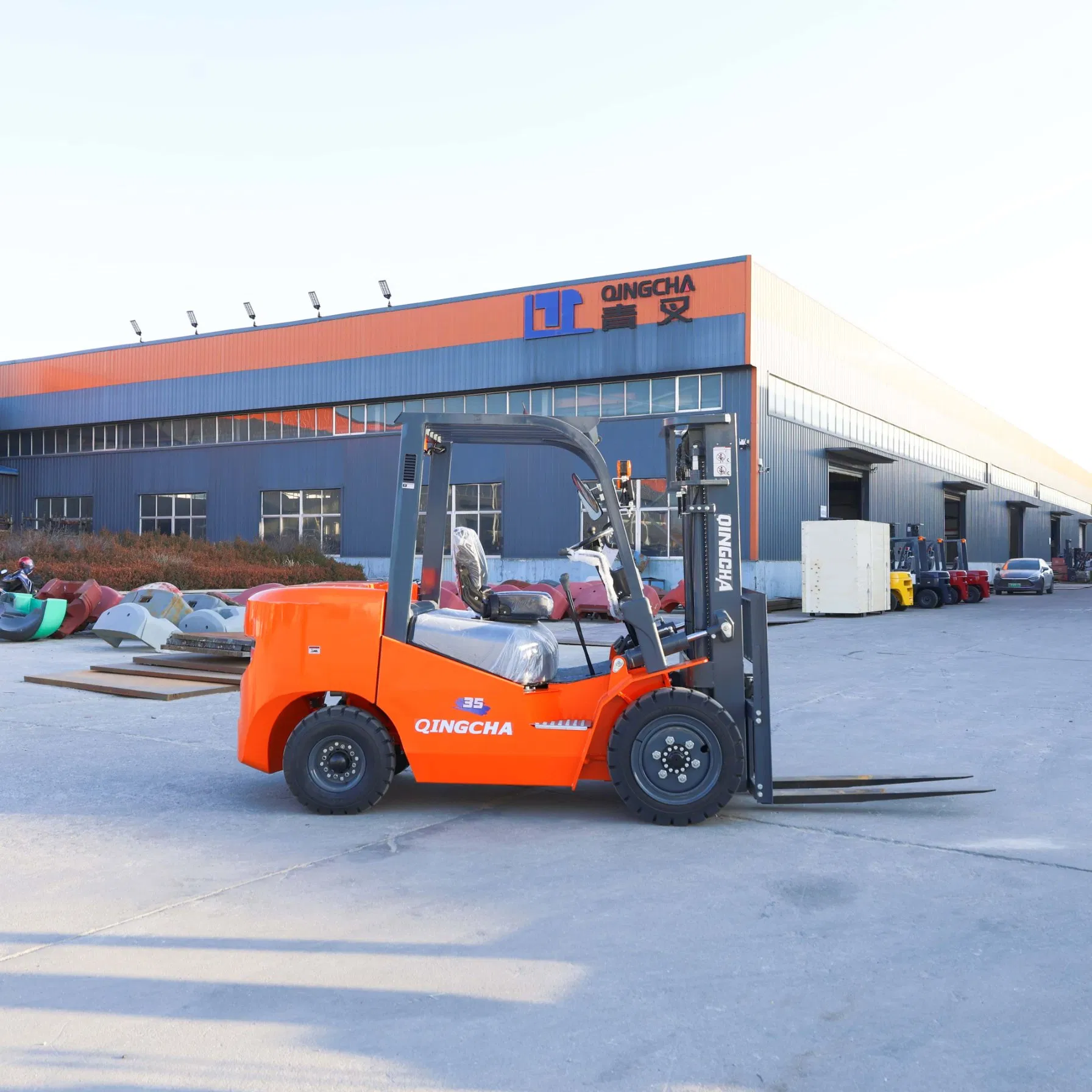 3.5 Ton Diesel Forklift Equipment Warehouse Heavy-Duty Mast Hydraulic Japanese Lifting Industrial off-Road Gasoline