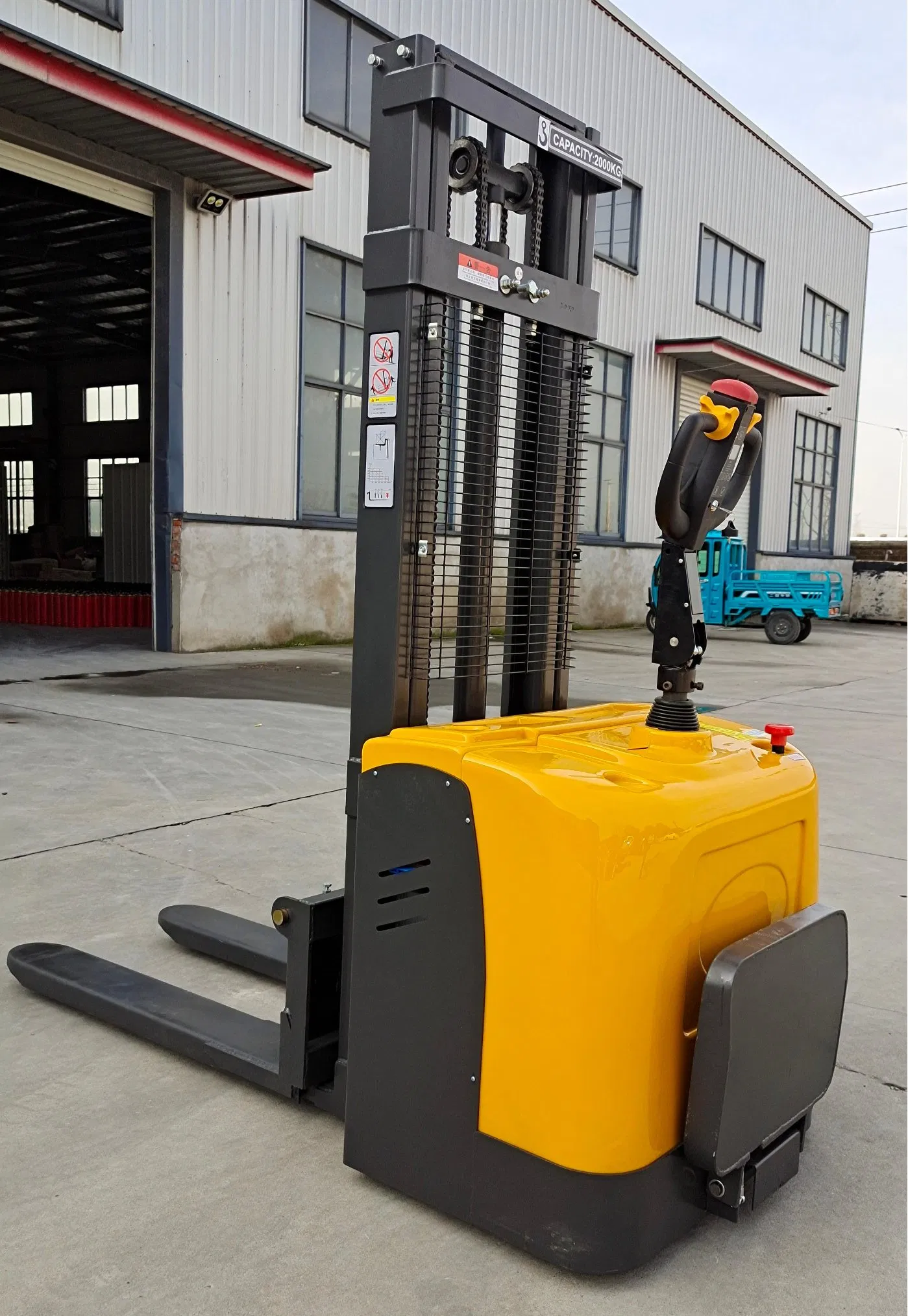 Free Customized Height Warehouse Double Pallet Warehouse Forklift Electric Stacker, Battery Forklift Pallet Handling Electric Stacker Forklift
