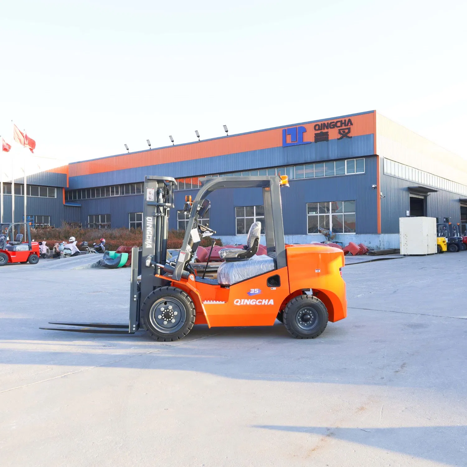 3.5 Ton Diesel Forklift Equipment Warehouse Heavy-Duty Mast Hydraulic Japanese Lifting Industrial off-Road Gasoline